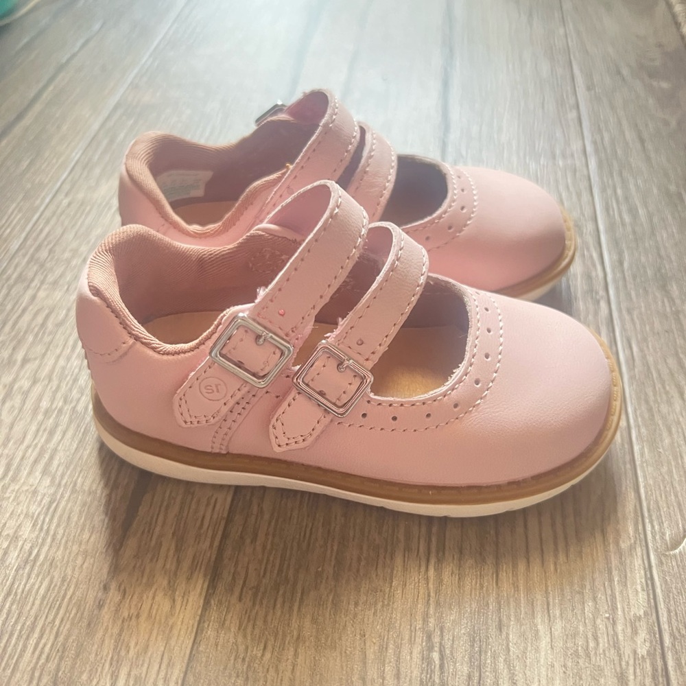 Cordaline Stride Rite Pink Mary Jane Shoes Toddler Girl Size 5.5 Wide Brand New